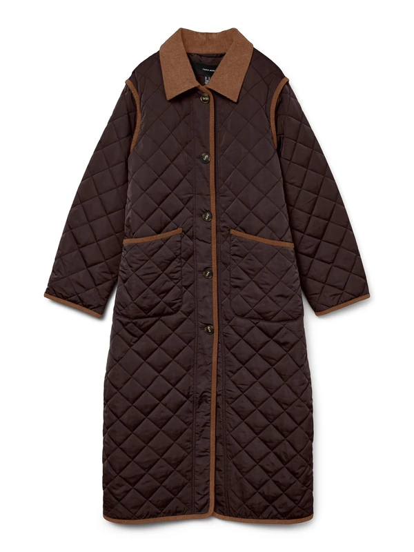 VERO MODA Vmemily Long Coat Boo, chocolate cake, M