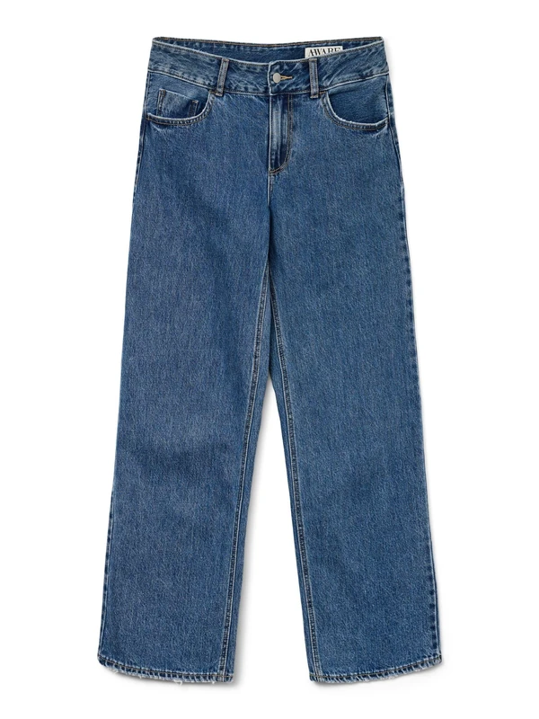 VERO MODA Awrena Mr Wide Denim Jeans Li3137 Noos, Medium Blue (Medium Blue Denim), 31W x 30L