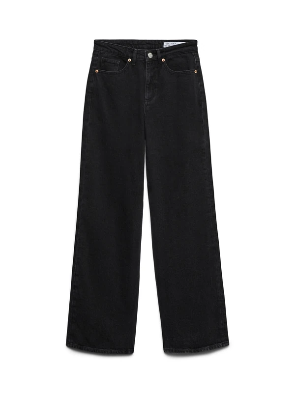 VERO MODA Vmtessa Hr Wide Jeans Ra221 Ga Noos, Dark Grey Denim, 32W x 34L