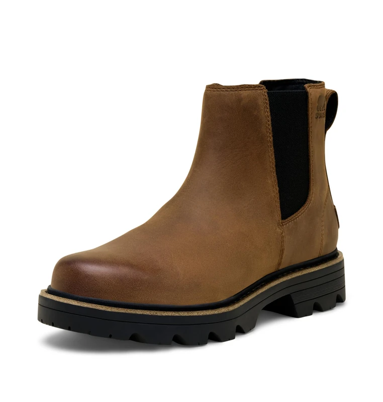 Sorel Women's Revel RD Chelsea WP, Casual Winter Boots, Tobacco/Black, 5.5 Regular