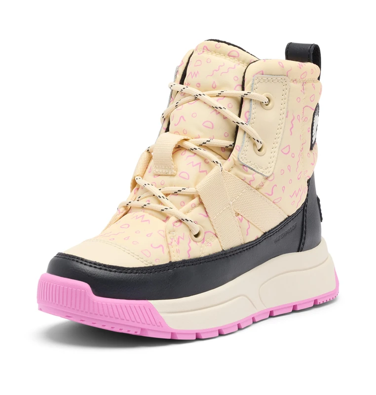 Sorel Youth Whitney III Mid WP Boots, Waterproof Design, Cosy Insulation, Detachable Footbed, Robust Rubber - Youth Unisex