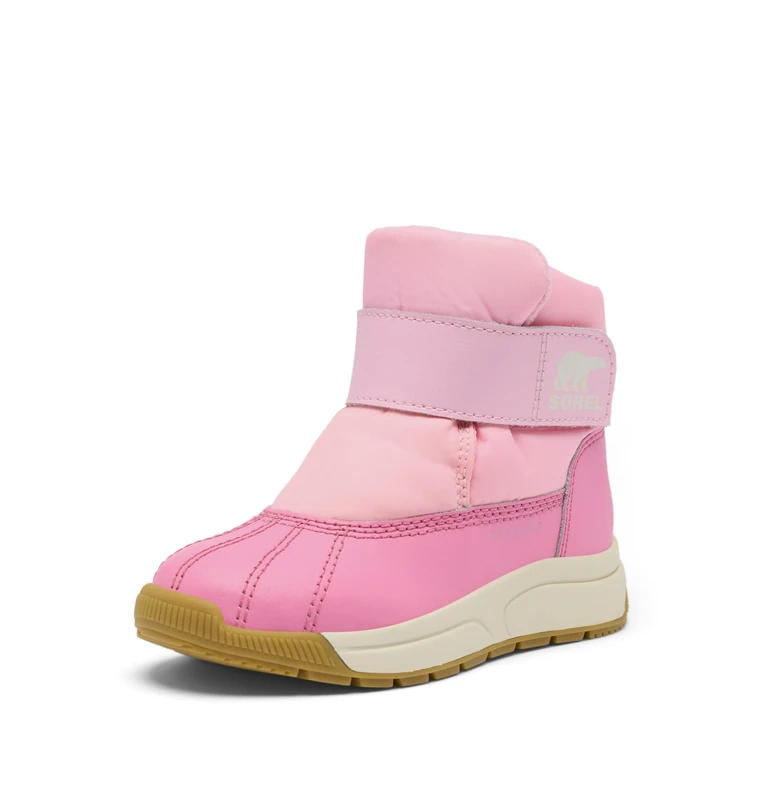 Sorel Children's Whitney III Strap Mid WP Boots, Waterproof, Nylon, 200 g Insulation, Easy Closure Velcro Strap - Youth Unisex Little