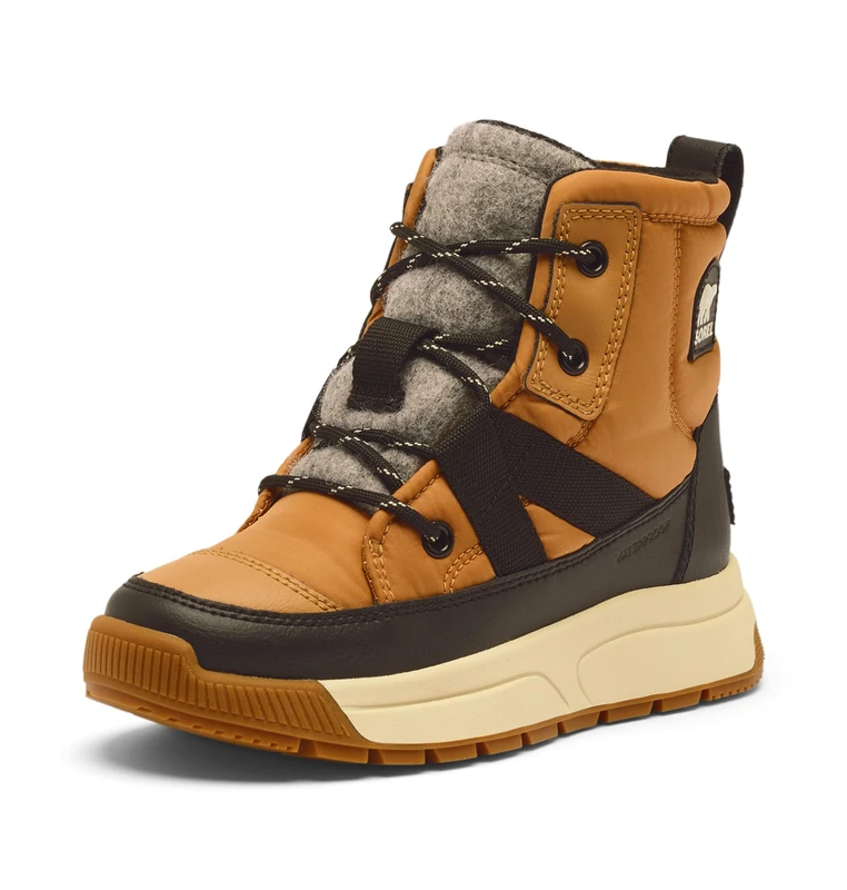 Sorel Youth Whitney III Mid WP Boots, Waterproof Design, Cosy Insulation, Detachable Footbed, Robust Rubber - Youth Unisex