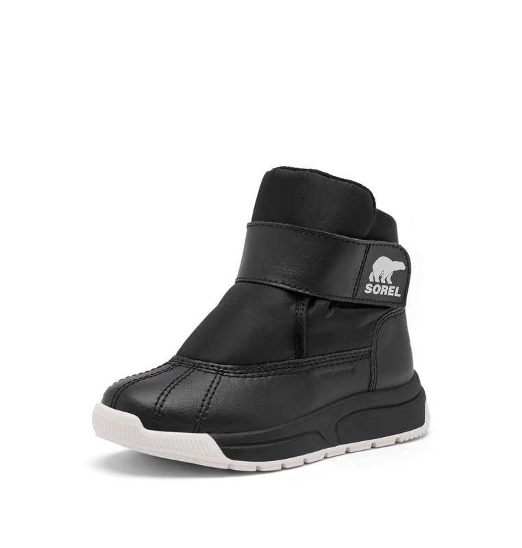 Sorel Children's Whitney III Strap Mid WP Boots, Waterproof, Nylon, 200 g Insulation, Easy Closure Velcro Strap - Youth Unisex Little