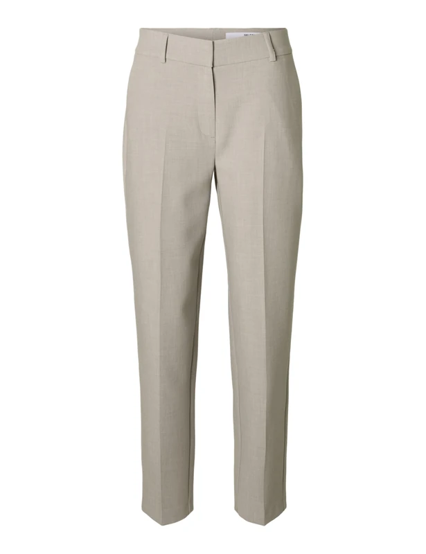 SELECTED FEMME Slfrita-Ria Mw Crop Pant Mel Noos, Island Fossil, 8 - Image 1