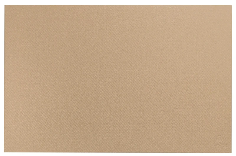 Exacompta - Ref 60602D - Set of 8 OfficeByMe Hard Cardboard Desk pad - Compatible with Optical and Laser mice - Wide Format Long and Short Depth - 57.5 x 37.5 cm - Beige