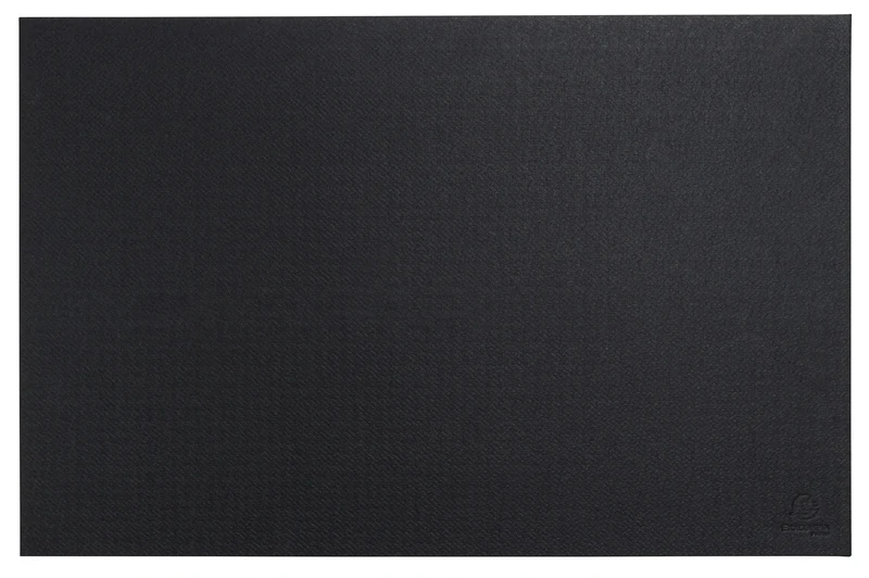 Exacompta - Ref 60601D - Set of 8 OfficeByMe Hard Cardboard Desk pad - Compatible with Optical and Laser mice - Wide Format Long and Short Depth - 57.5 x 37.5 cm - Black