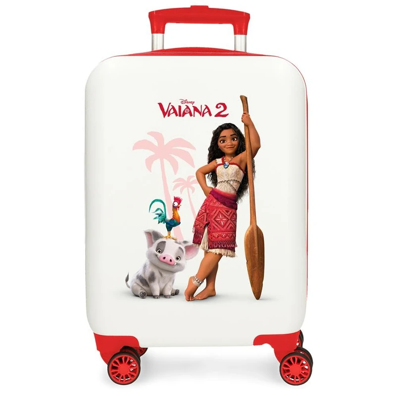 Disney Joumma Vaiana and Friends Cabin Suitcase White 33 x 50 x 20 cm Rigid 2 kg ABS 2 kg 33L Hand Luggage, White, One Size, Cabin Suitcase
