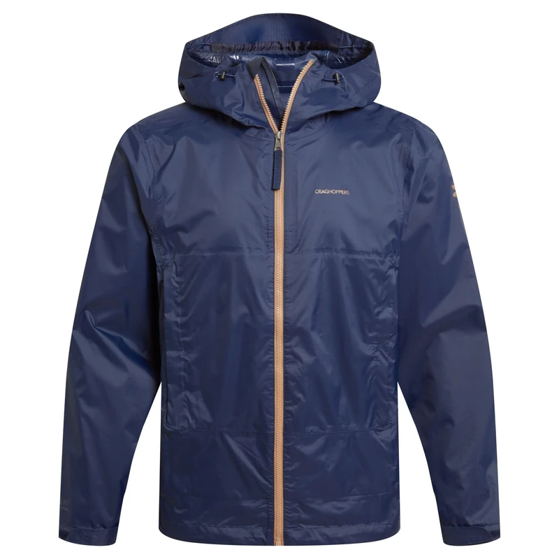 Craghoppers Mens National Trust Owler Packable Jacket, Breathable Waterproof Shell, Blue, S EU