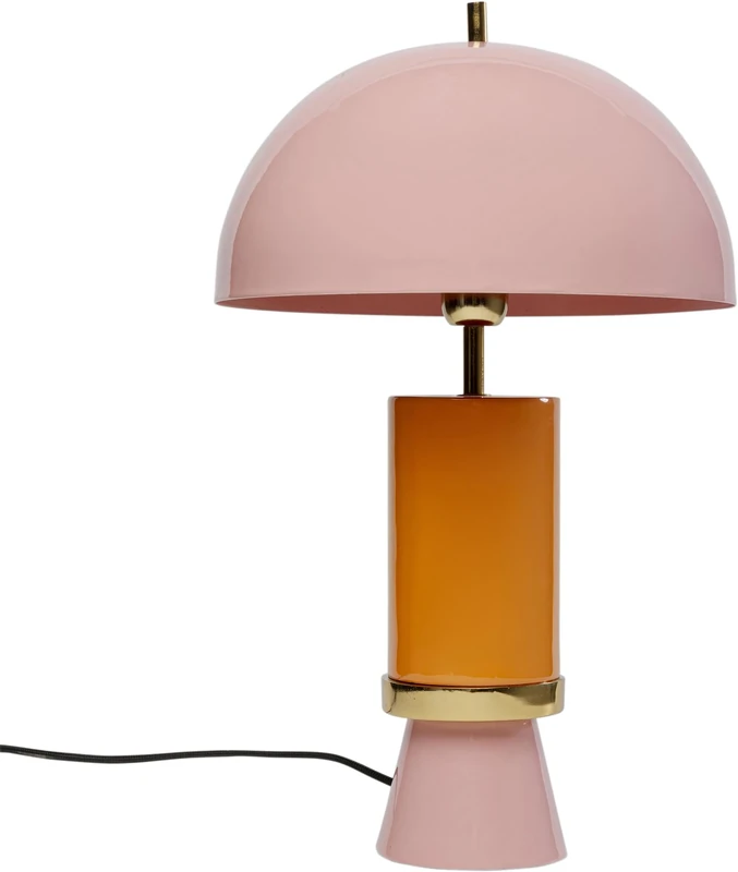 KARE Design Table Lamp Josy, Pink, Steel, Bedside Lamp, Elegant Lighting, Room Decor, Bedroom, Living Room, Bulb Not Included, 51 x 30 x 30 cm (H/W/D)