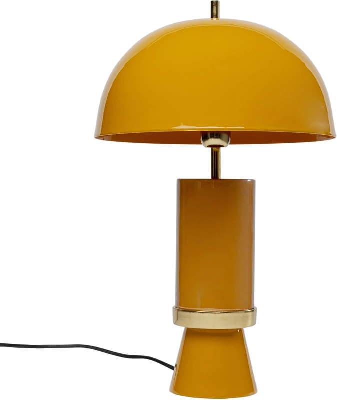KARE Design Josy Table Lamp - Yellow Metal Bedside Lighting