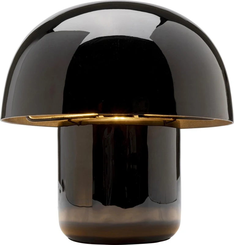 KARE Design Table Lamp Mushroom, Black, Steel, Bedside Lamp, Elegant Lighting, Room Decor, Bedroom, Living Room, Bulb Not Included, 20 x 20 x 20 cm (H/W/D)