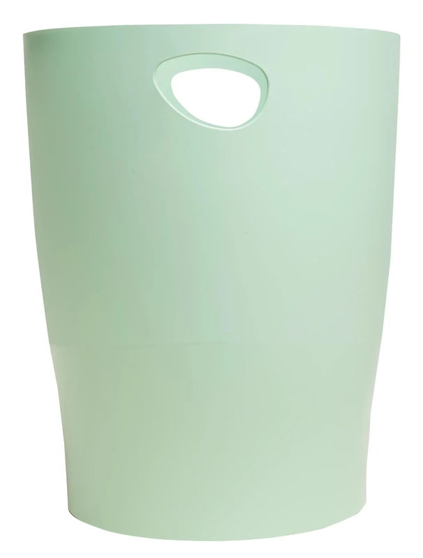 Exacompta - Ref 45380D - Box of 8 Waste Paper Bins with Handles ECOBIN Autentik - Large Capacity 15 L - Dimensions 26.3 x 26.3 x 33.5 cm - Office or Home - Sage Green