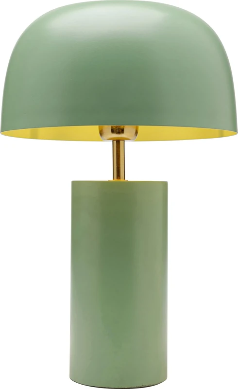 KARE Design Table Lamp Loungy Sage, Green, Metal, Bedside Lamp, Elegant Lighting, Room Decor, Bedroom, Living Room, Bulb Not Included, 38 x 25 x 25 cm (H/W/D)