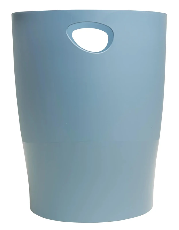 Exacompta - Ref 45370D - Box of 8 Waste Paper Bins with Handles ECOBIN Autentik - Large Capacity 15 L - Dimensions 26.3 x 26.3 x 33.5 cm - Office or Home - Blue Grey