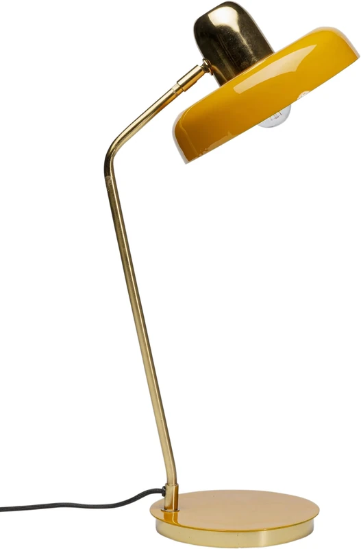 Kare Design Table Lamp Demi, Yellow, Metal, Bedside Lamp, Elegant Lighting, Room Decor, Bedroom, Living Room, Bulb Not Included, 56 x 28 x 22 cm (H/W/D)