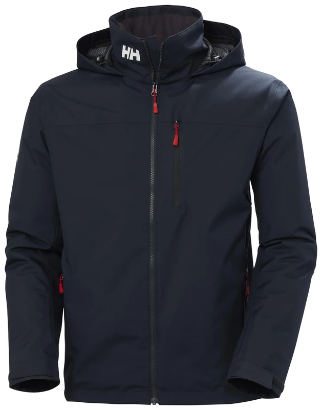 Helly Hansen Men's Crew Hooded Midlayer Jacket 2, Navy, XS