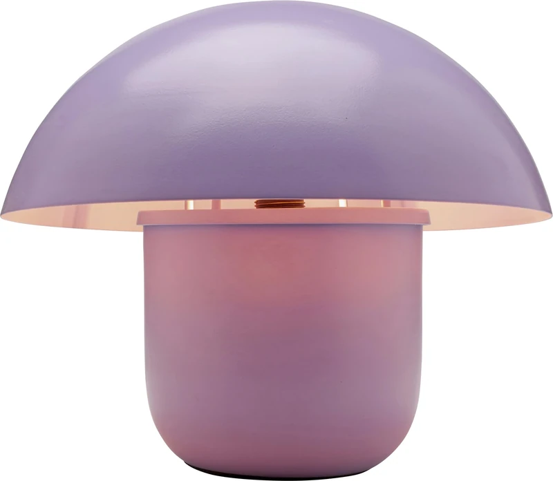 KARE Design Table Lamp Mushroom, Purple, Steel, Bedside Lamp, Elegant Lighting, Room Decor, Bedroom, Living Room, Bulb Not Included, 27 x 29 x 29 cm (H/W/D)