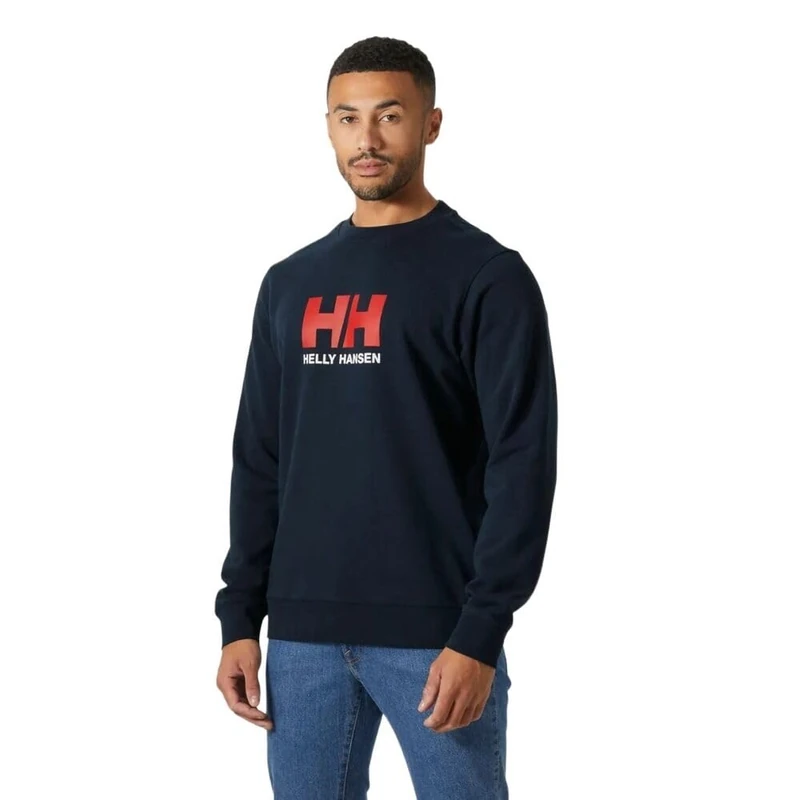 Helly Hansen Men's HH Logo Crew Sweater, Navy, M