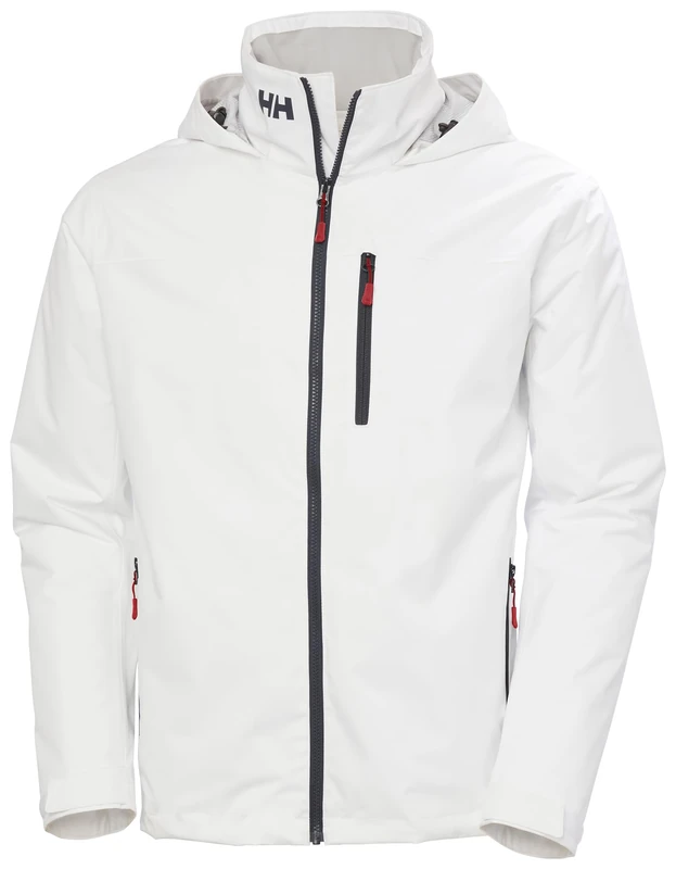 Helly Hansen Men's Crew Hooded Midlayer Jacket, White 2.0, 5XL