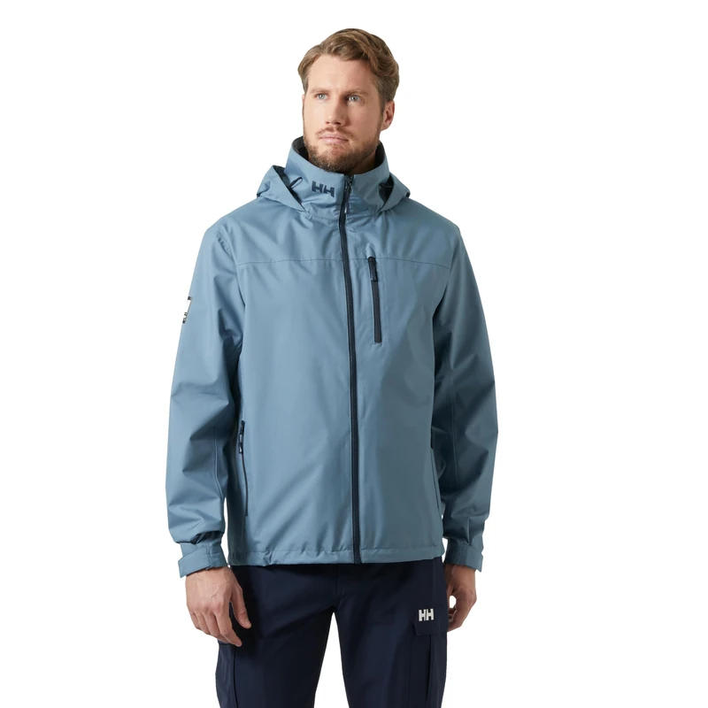 Helly Hansen Men's Crew Hooded Jacket, Washed Navy, M