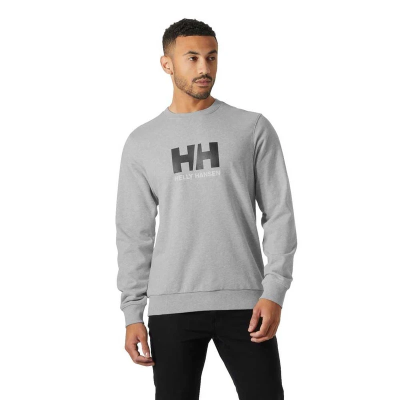 Helly Hansen Men's HH Logo Crew Sweat, Grey Melange, S