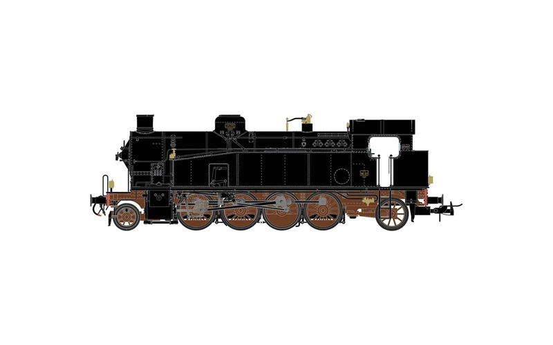 Rivarossi HR2957 FS, steam locomotive Gr. 940, electric lamps, ep. III-IV model RailwayLoco - Steam
