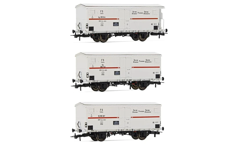 Rivarossi HR6561 FS 3-units pack refrigerated wagons Hgb 2-axles 2 without model RailwayRolling Stock - Wagons