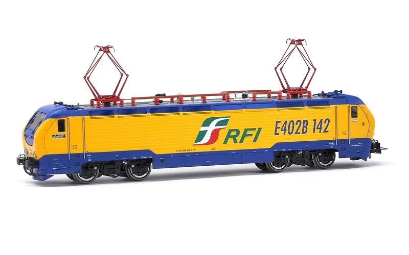 Rivarossi HR2905S FS electric locomotive E402B RFI livery yellow/blue ep VI DCC Sound model RailwayLoco - Electric