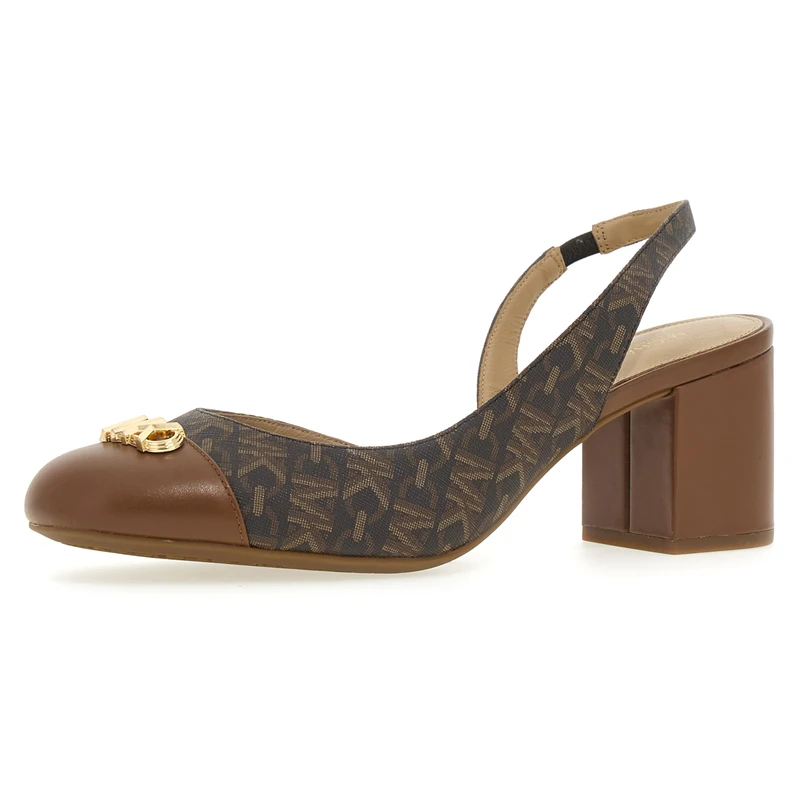 Michael Kors 40R5PLMP1B-227 Perla Flex Toe Cap Pump Women BRN/Luggage UK 6