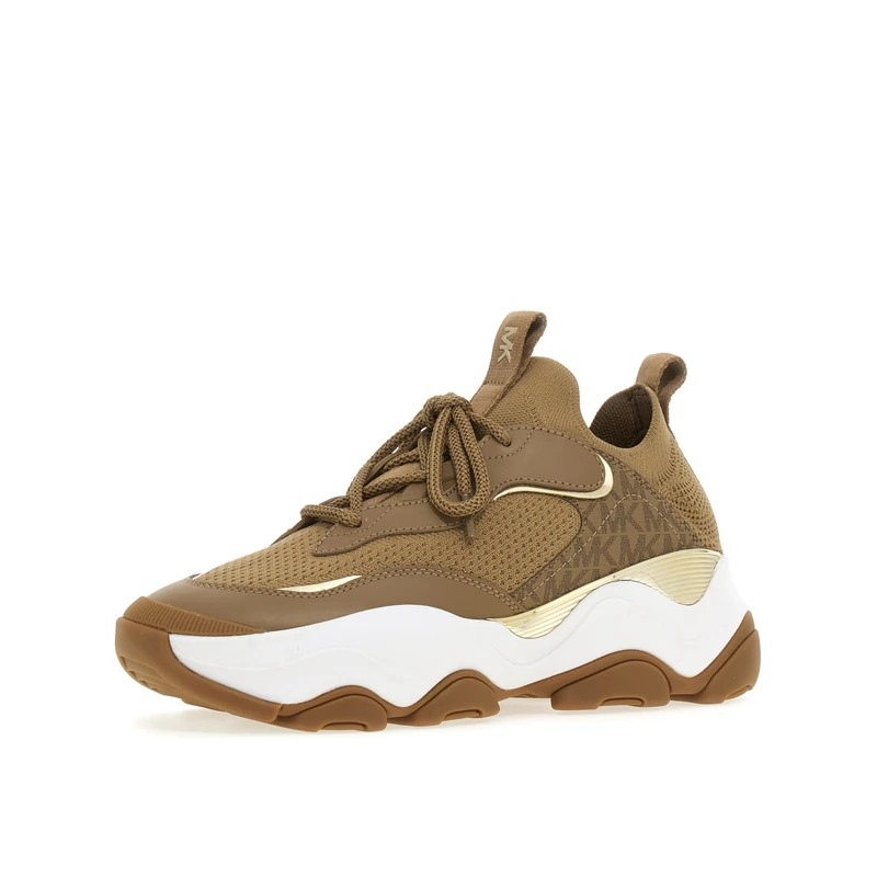 Michael Kors 43R5ATFS2L-297 Atlas Knit Trainer Women Husk UK 3.5