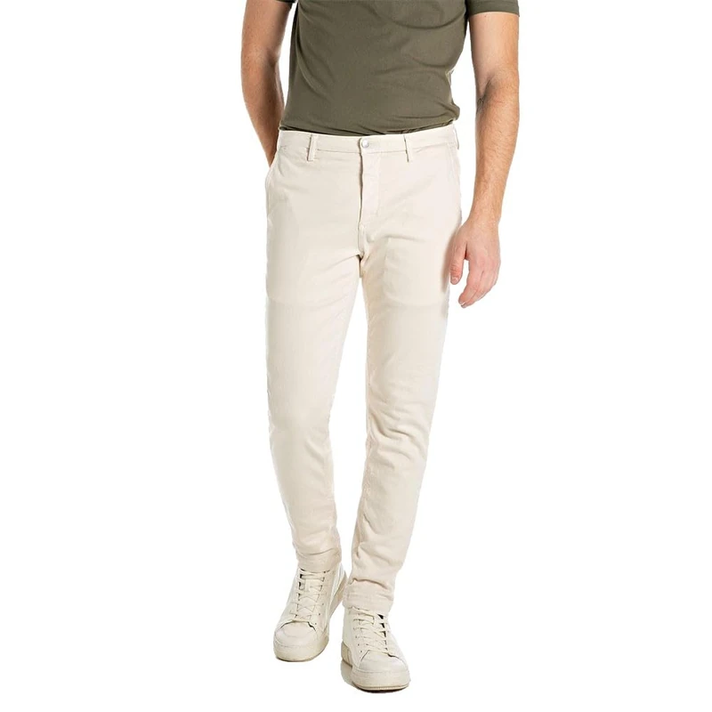 Replay Zeumar Hyperchino Men's Slim Fit Chino Jeans Colour Xlite, 200 Natural Rope, 29 W/34 L