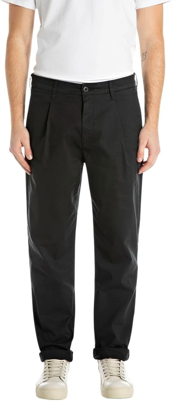 Replay Men's Adhann Trouser, 098 Black, 32 W/30 L