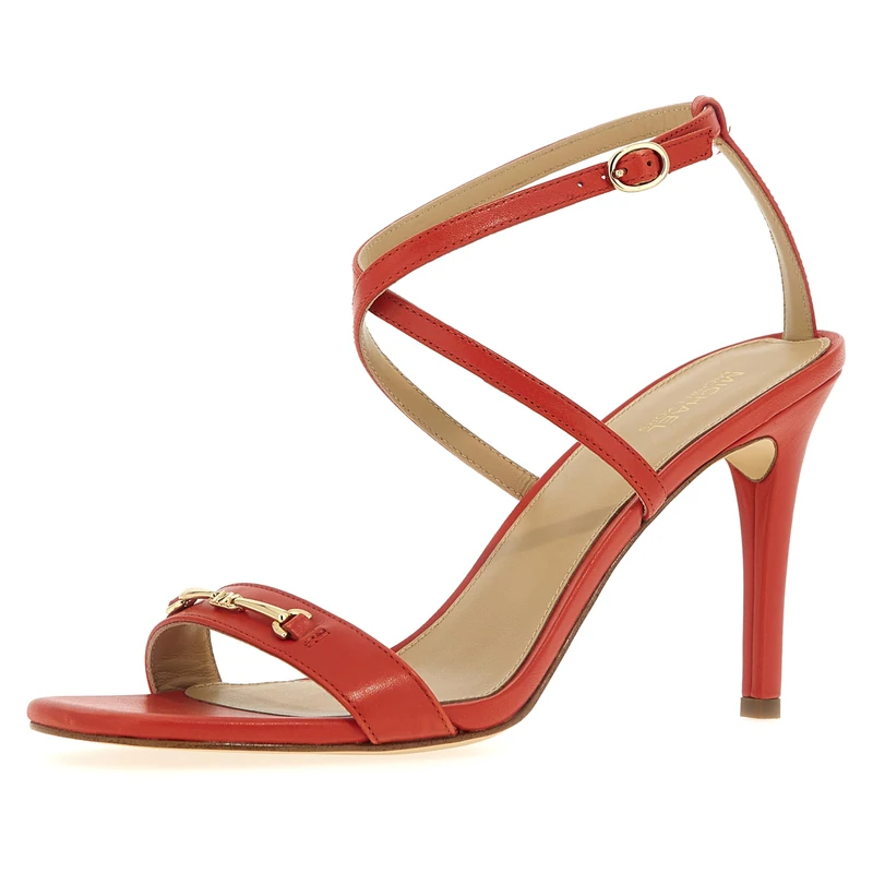 Michael Kors 40R5LEHS1L-847 LENA HEELED SANDAL Women BURNT SIENNA UK 8