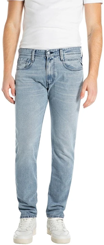 Replay Men's Anbass Jeans, 010 Light Blue, 30 W/30 L