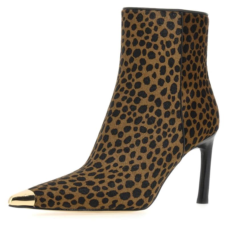 Michael Kors 40R5KAHE5H-293 KASIA HEELED BOOTIE Women HUSK MULTI UK 7.5