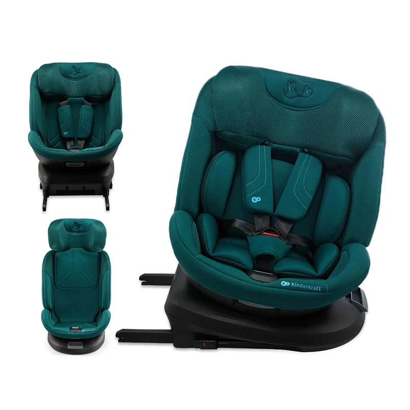 Kinderkraft XPEDITION3 I-Size Child Car Seat with 360 Degree Rotation, Isofix, Base Station, Special Safety Systems, Easy to Clean, from Birth Group 0/1/2/3 0-36 kg, SPS+, H-Guard+, Green