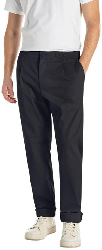 Replay Men's Adhann Trouser, 970 Dark Navy, 31 W/32 L