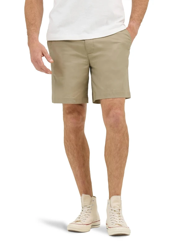 Lee Men's Extreme Motion 7" Flat Front Short, Kansas City Khaki, 38