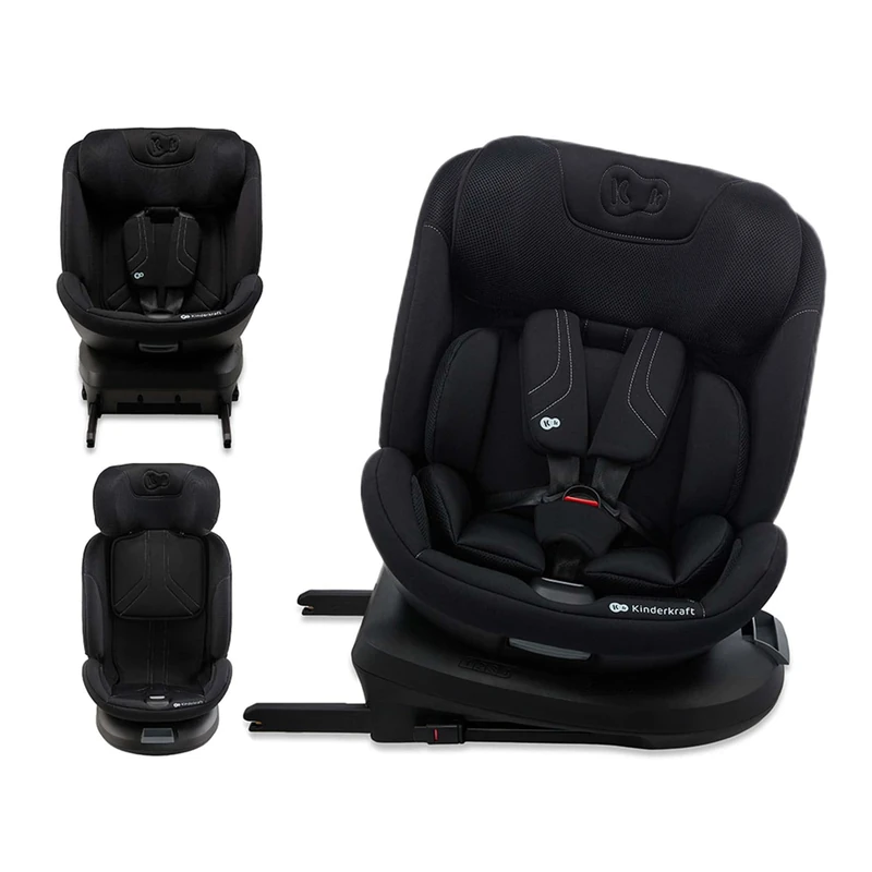 Kinderkraft XPEDITION3 I-Size Child Car Seat with 360 Degree Rotation, Isofix, Base Station, Special Safety Systems, Easy to Clean, from Birth Group 0/1/2/3 0-36 kg, SPS+, H-Guard+, Black