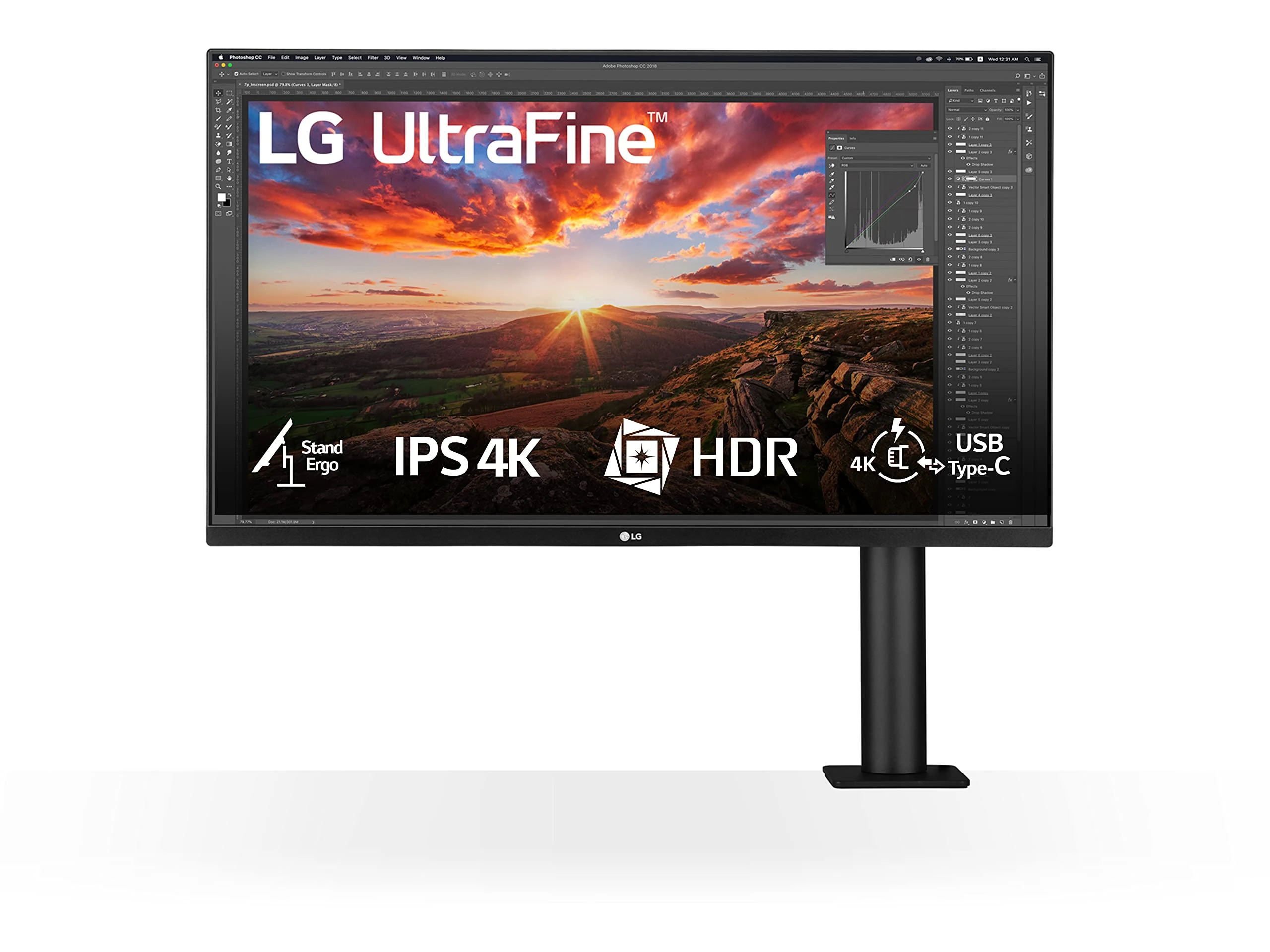 LG 32UN880K-B 32' Monitor, 3840 x 2160 4K UHD, 60Hz, 5ms