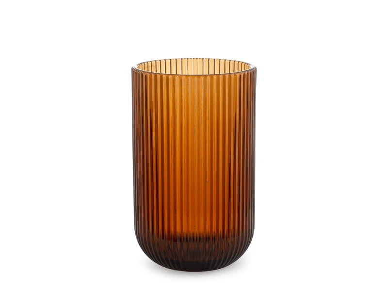 H&H Set of 6 Peony Amber Glasses Cl45