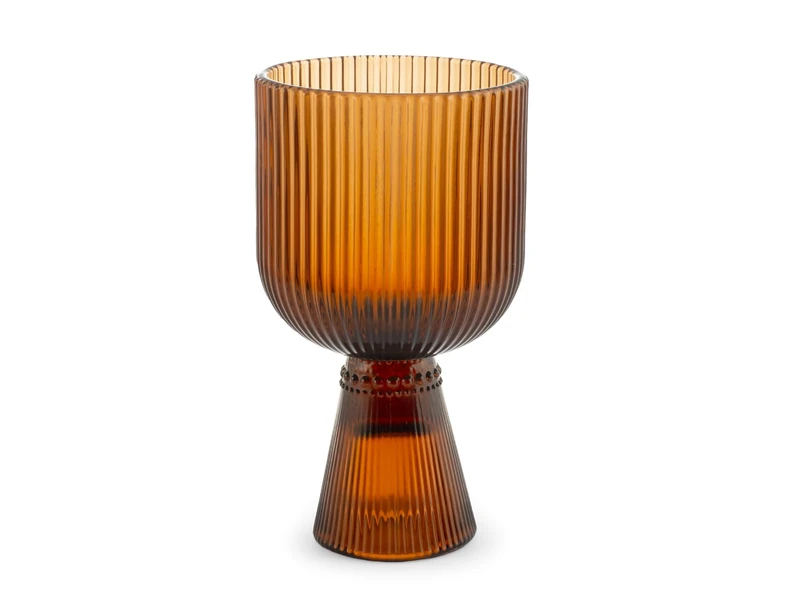 H&h Set of 6 Peony Amber Glasses Cl27