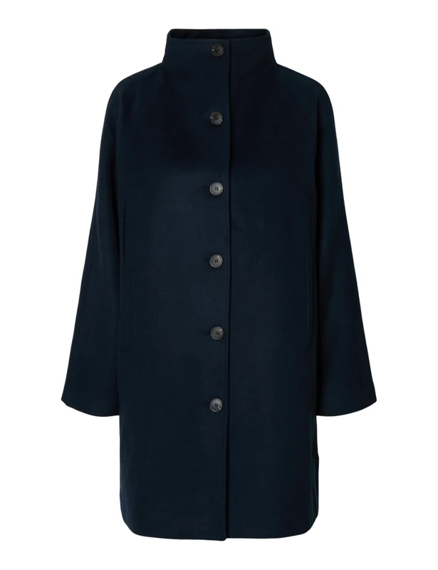 SELECTED FEMME Slfvinni Lano Coat Noos, Dark Sapphire, 14