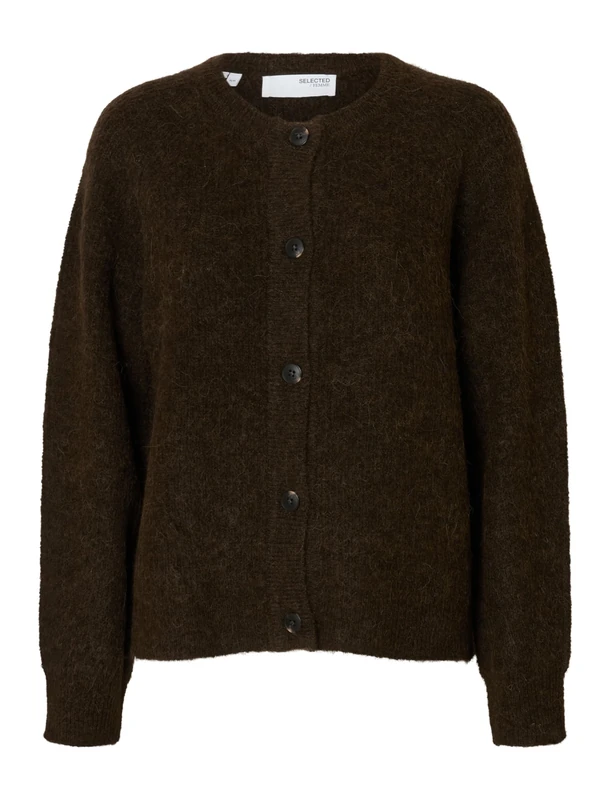 SELECTED FEMME Slflulu Ls Knit Short Cardigan Noos, Delicioso, XXL