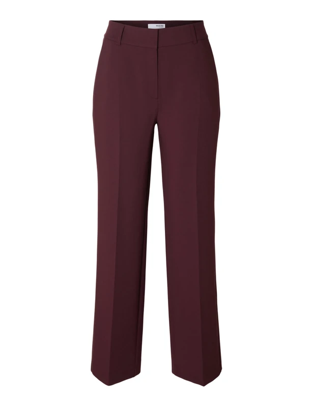 SELECTED FEMME Women's Slfrita Mw Wide Trousers Mel Noos, FIG, 40W x 30L
