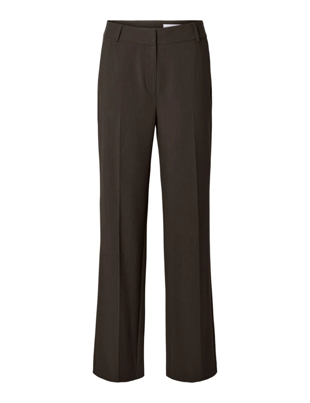 SELECTED FEMME Women's Slfrita Mw Wide Trousers Mel Noos, Delicioso, 38W x 32L