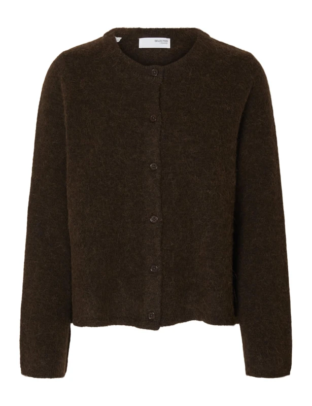 SELECTED FEMME Female Cardigan Wool Mix, Delicioso, L