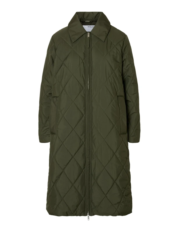 SELECTED FEMME Women's Slfcilla Quilted Coat Noos, deep Depths, 16