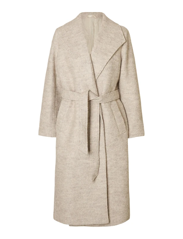 SELECTED FEMME Women's Slfrosa Boucle Lano Coat Noos, Sandshell, 14 - Image 1